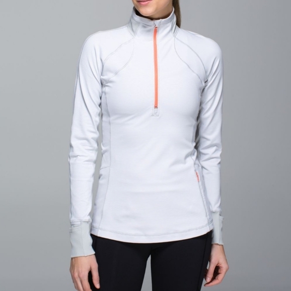 Lululemon Race With Grace 1/2 Zip Long Sleeve Running Shirt Run Top Grey Size 8 - Picture 1 of 14